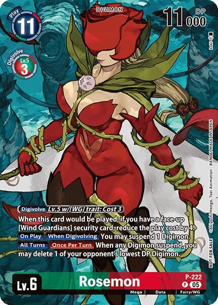 Image for Rosemon (Time Stranger Box Topper) (P-222 P) (Digimon Promotion Cards) - Digimon Card Game