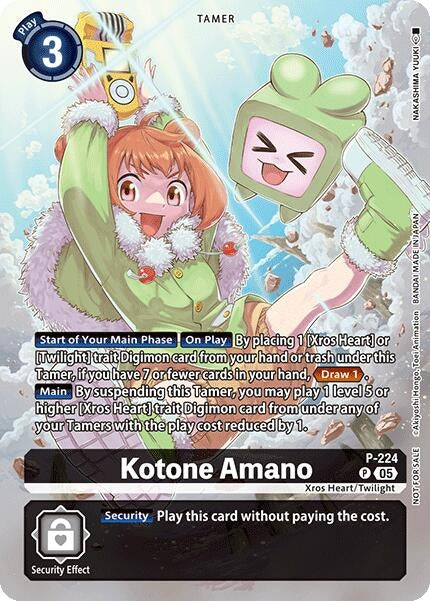 Image for Kotone Amano (Time Stranger Box Topper) (P-224 P) (Digimon Promotion Cards) (D-PR) - Digimon Card Game