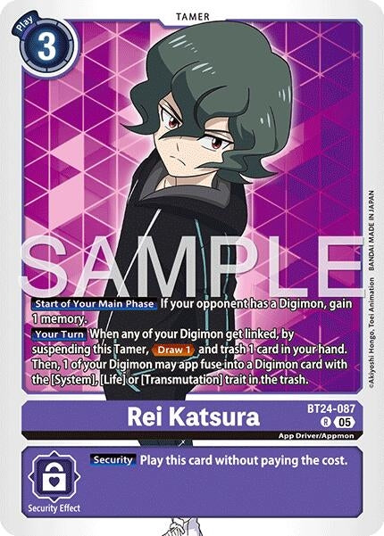 Image for Rei Katsura (BT24-087 R) (Time Stranger) (BT-24) - Digimon Card Game