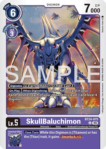 Image for SkullBaluchimon (BT24-075 U) (Time Stranger) (BT-24) - Digimon Card Game