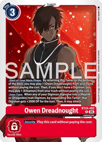 Image for Owen Dreadnought (BT24-082 R) (Time Stranger) (BT-24) - Digimon Card Game