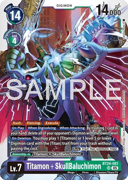 Image for Titamon + SkullBaluchimon (BT24-081 SR) (Time Stranger) (BT-24) - Digimon Card Game