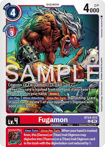 Image for Fugamon (BT24-013 U) (Time Stranger) (BT-24) - Digimon Card Game