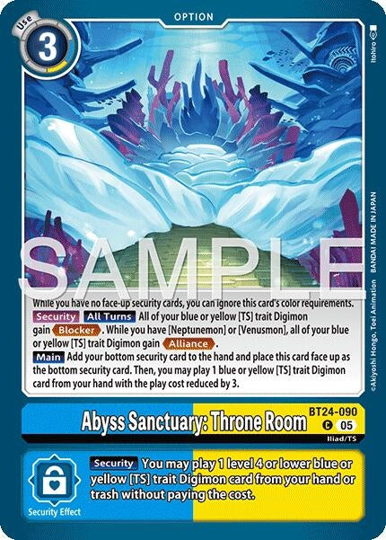 Image for Abyss Sanctuary: Throne Room (BT24-090 C) (Time Stranger) (BT-24) - Digimon Card Game