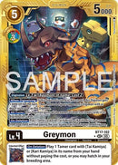 Image for Greymon - BT17-102 (Gold Border) (BT17-102 SEC) (Advanced Booster Digimon Generation) (AD-01) - Digimon Card Game