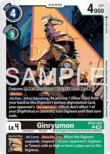 Image for Ginryumon (BT24-055 C) (Time Stranger) (BT-24) - Digimon Card Game