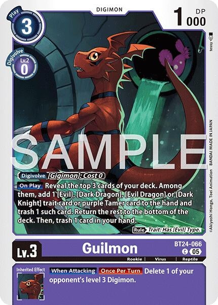 Image for Guilmon (BT24-066 C) (Time Stranger) (BT-24) - Digimon Card Game