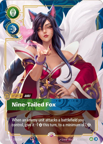 Image for Ahri - Nine-Tailed Fox (Metal) (255/298) (Riftbound Organized Play Promotional Cards) - Riftbound: League of Legends Trading Card Game