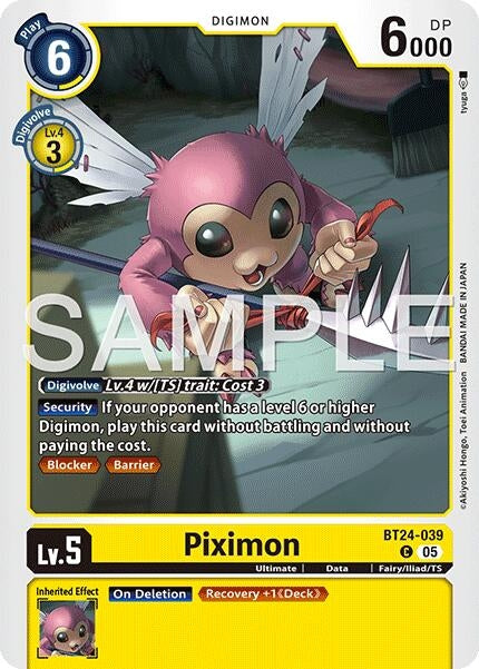 Image for Piximon (BT24-039 C) (Time Stranger) (BT-24) - Digimon Card Game