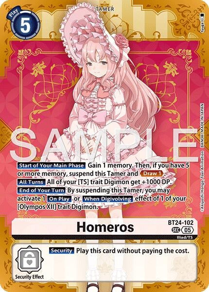 Image for Homeros (BT24-102 SEC) (Time Stranger) (BT-24) - Digimon Card Game