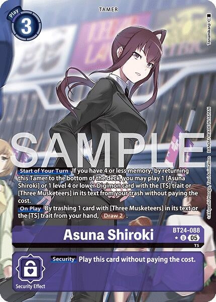 Image for Asuna Shiroki (Alternate Art) (BT24-088 UC) (Time Stranger) (BT-24) - Digimon Card Game