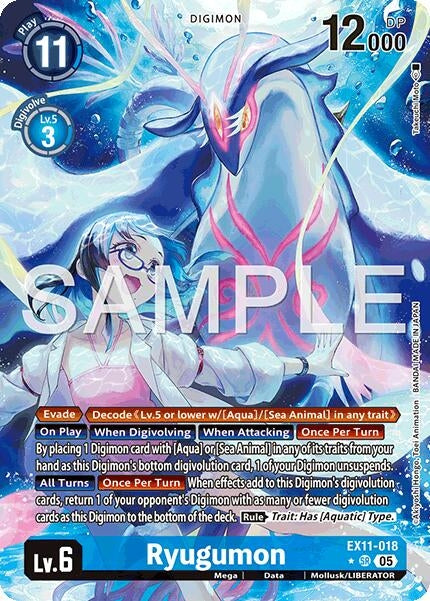 Image for Ryugumon (Alternate Art) (EX11-018 SR) (Dawn of Liberator) (EX-11) - Digimon Card Game