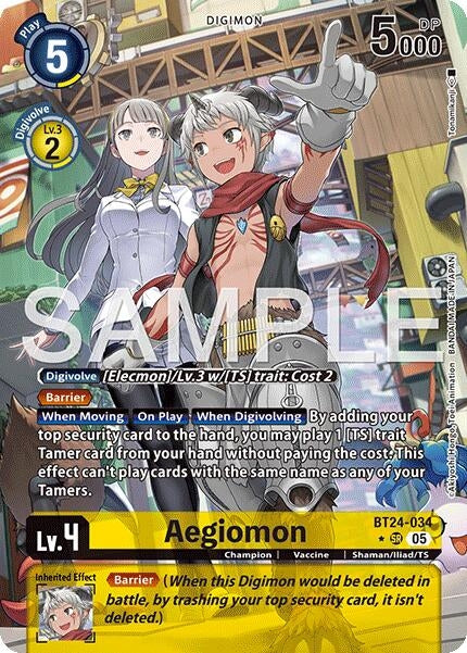 Image for Aegiomon (Alternate Art) (BT24-034 SR) (Time Stranger) (BT-24) - Digimon Card Game