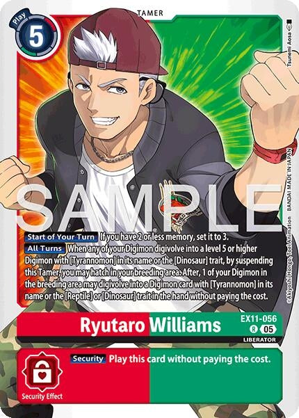 Image for Ryutaro Williams (EX11-056 R) (Dawn of Liberator) (EX-11) - Digimon Card Game
