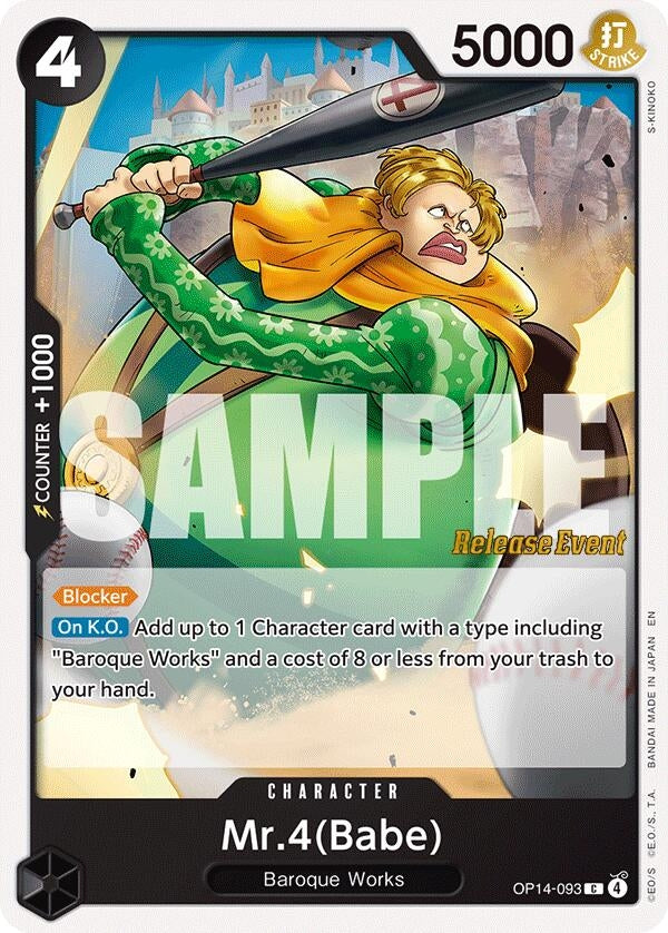 Image for Mr.4(Babe) (OP14-093) - One Piece Card Game