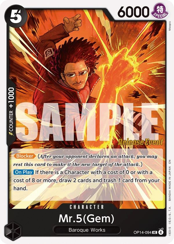 Image for Mr.5(Gem) (OP14-094) - One Piece Card Game