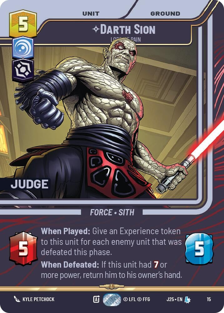 Image for Darth Sion - Lord of Pain (15) - Star Wars: Unlimited