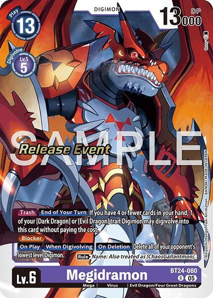 Image for Megidramon (BT24-080 R) - Digimon Card Game