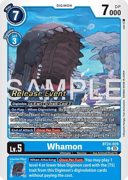 Image for Whamon (BT24-029 U) - Digimon Card Game