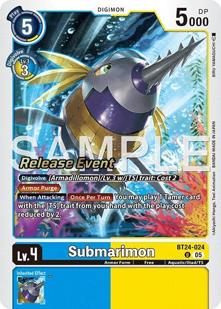 Image for Submarimon (BT24-024 U) - Digimon Card Game