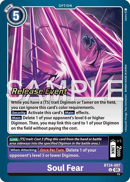 Image for Soul Fear (BT24-097 U) - Digimon Card Game