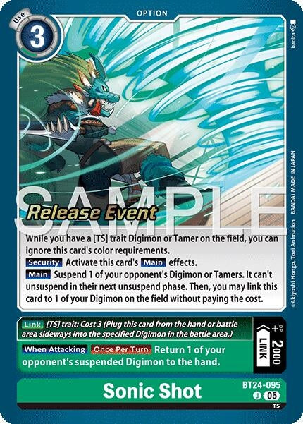 Image for Sonic Shot (BT24-095 U) - Digimon Card Game