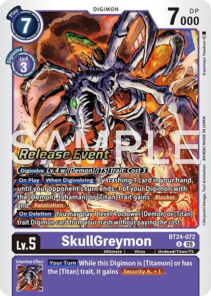 Image for SkullGreymon (BT24-072 U) - Digimon Card Game