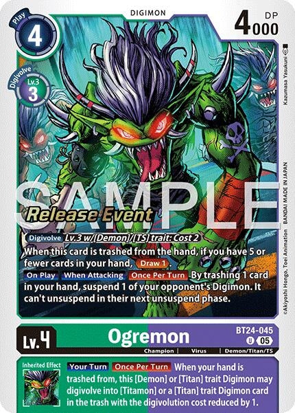 Image for Ogremon (BT24-045 U) - Digimon Card Game