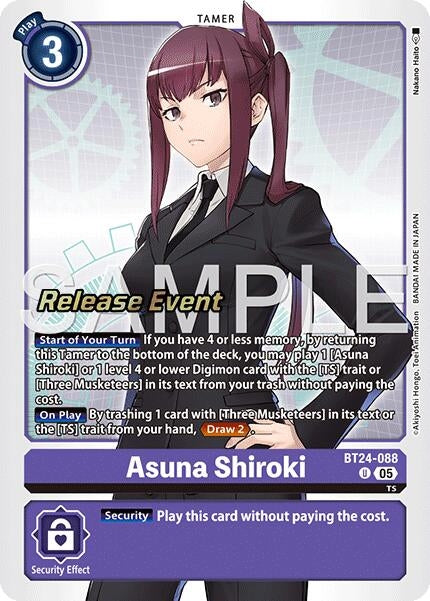 Image for Asuna Shiroki (BT24-088 UC) - Digimon Card Game