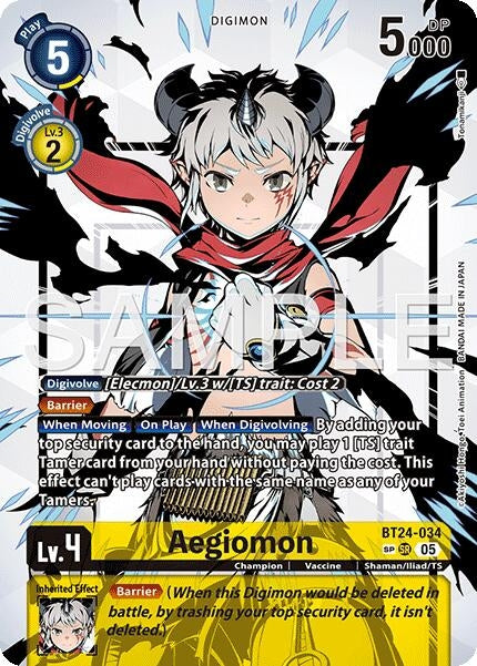 Image for Aegiomon (SP) (BT24-034 SR) - Digimon Card Game