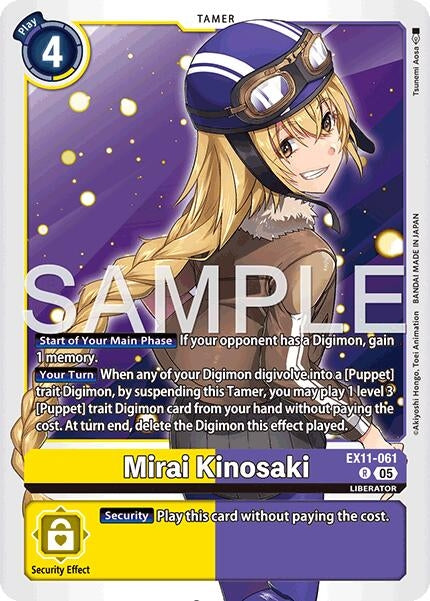 Image for Mirai Kinosaki (EX11-061 R) (Dawn of Liberator) (EX-11) - Digimon Card Game