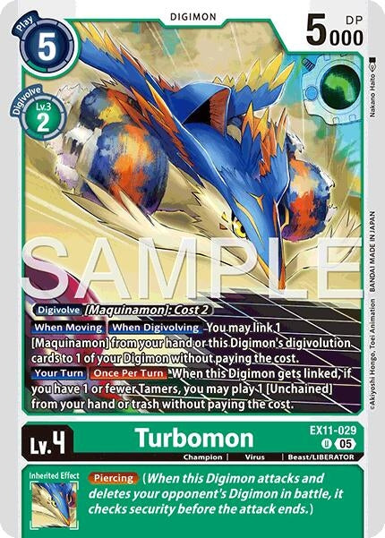 Image for Turbomon (EX11-029 U) (Dawn of Liberator) (EX-11) - Digimon Card Game