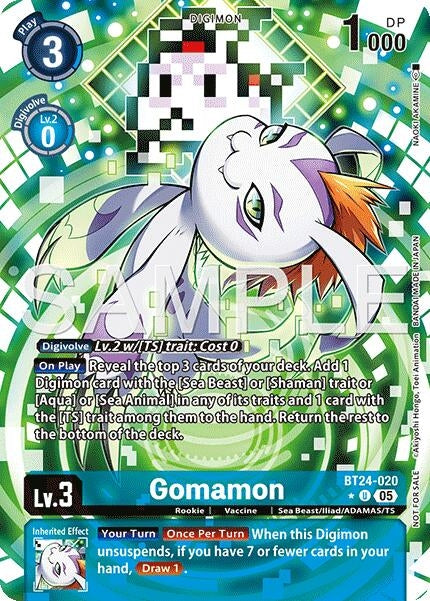 Image for Gomamon (Box Topper) (BT24-020 U) - Digimon Card Game