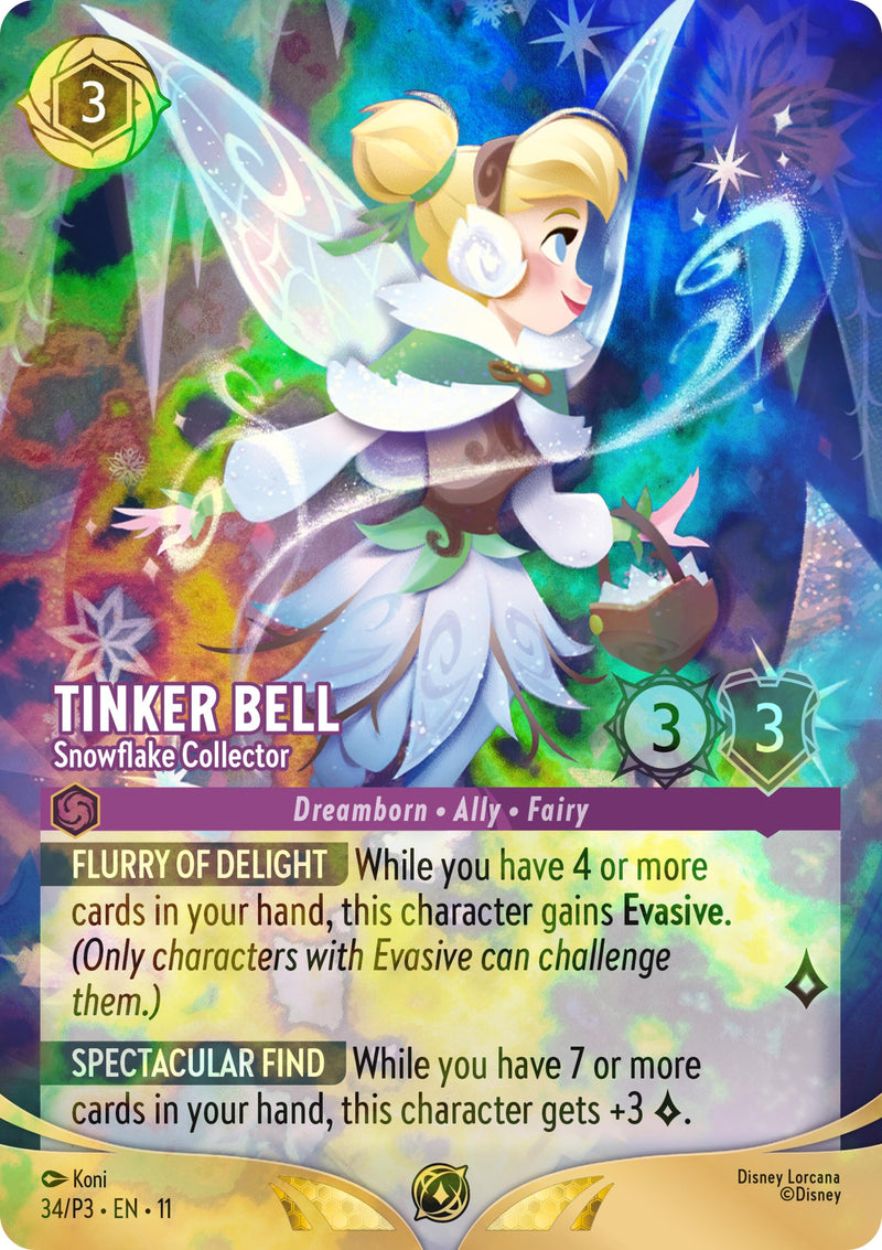 Image for Tinker Bell - Snowflake Collector (Store Championship) (34) (Disney Lorcana Promo Cards) - Disney Lorcana