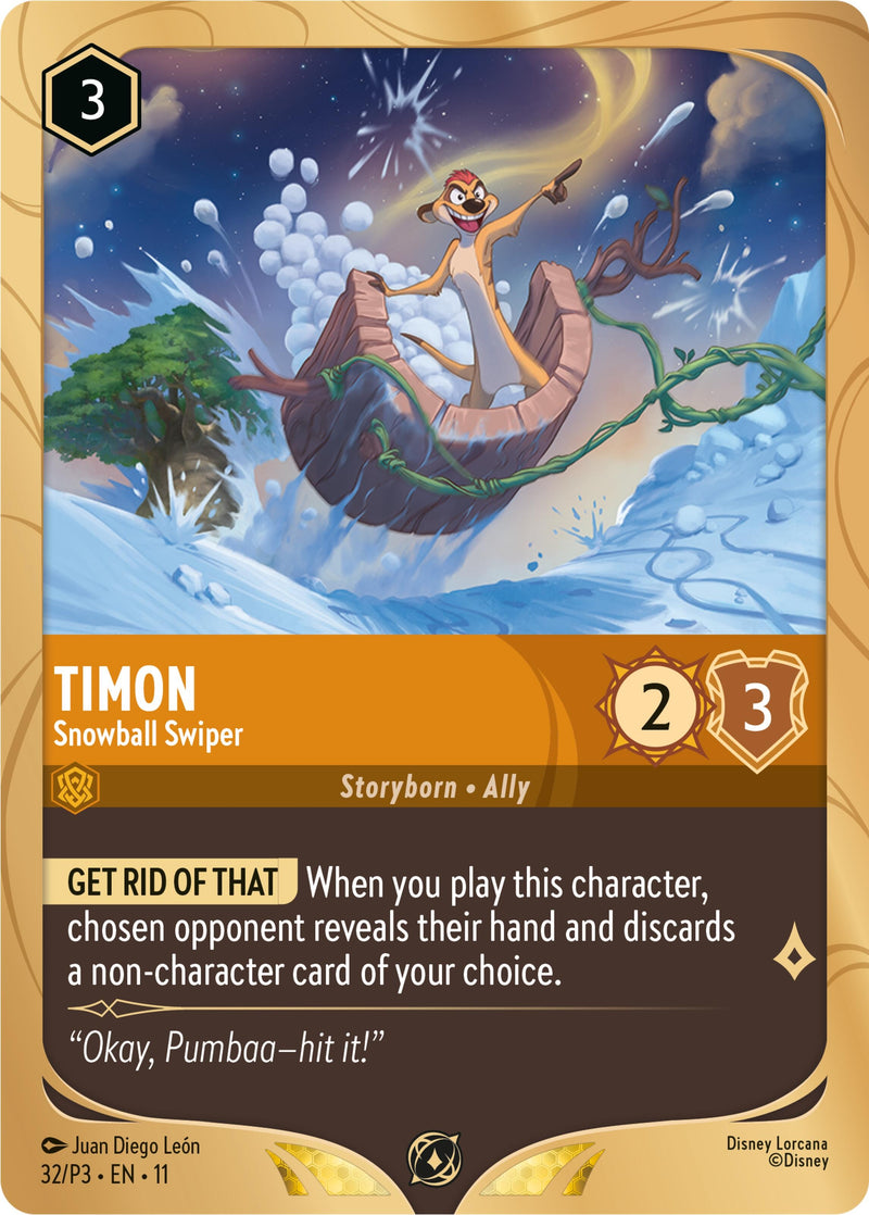 Image for Timon - Snowball Swiper (32) (Disney Lorcana Promo Cards) - Disney Lorcana