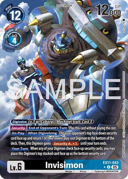 Image for Invisimon (Box Topper) (EX11-043 R) (Dawn of Liberator) (EX-11) - Digimon Card Game