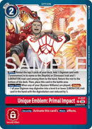 Image for Unique Emblem: Primal Impact (Dawn of Liberator Box Topper) (P-227 P) (Digimon Promotion Cards) (D-PR) - Digimon Card Game