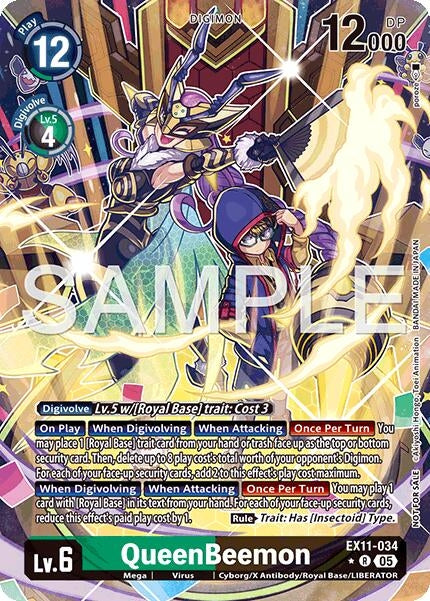 Image for QueenBeemon (Box Topper) (EX11-034 R) (Dawn of Liberator) (EX-11) - Digimon Card Game