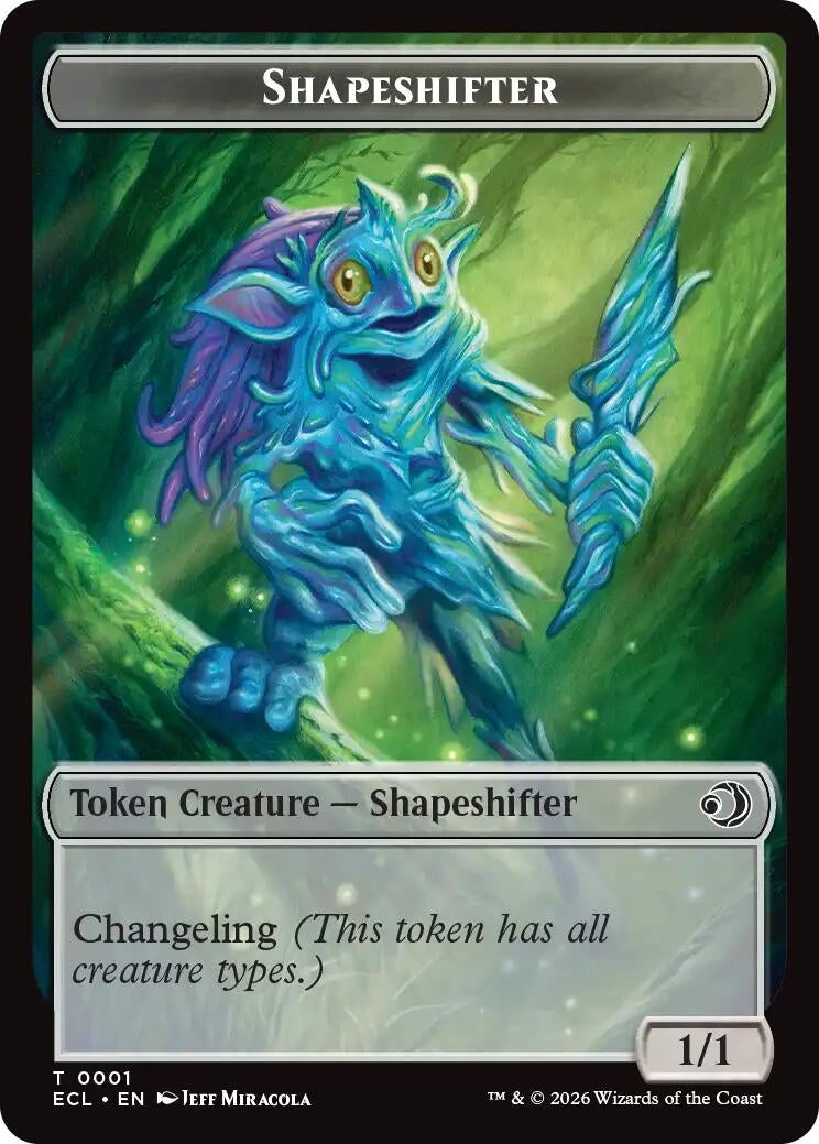 Image for Shapeshifter // Merfolk Double-Sided Token (1 // 8) - Magic: The Gathering