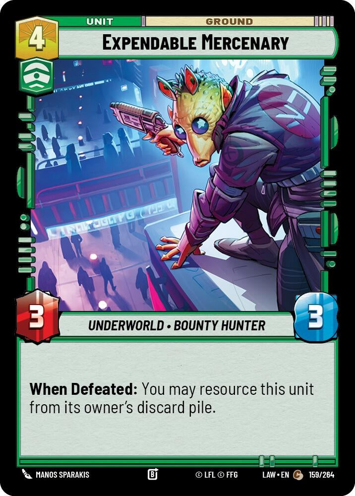 Image for Expendable Mercenary (159/264) - Star Wars: Unlimited