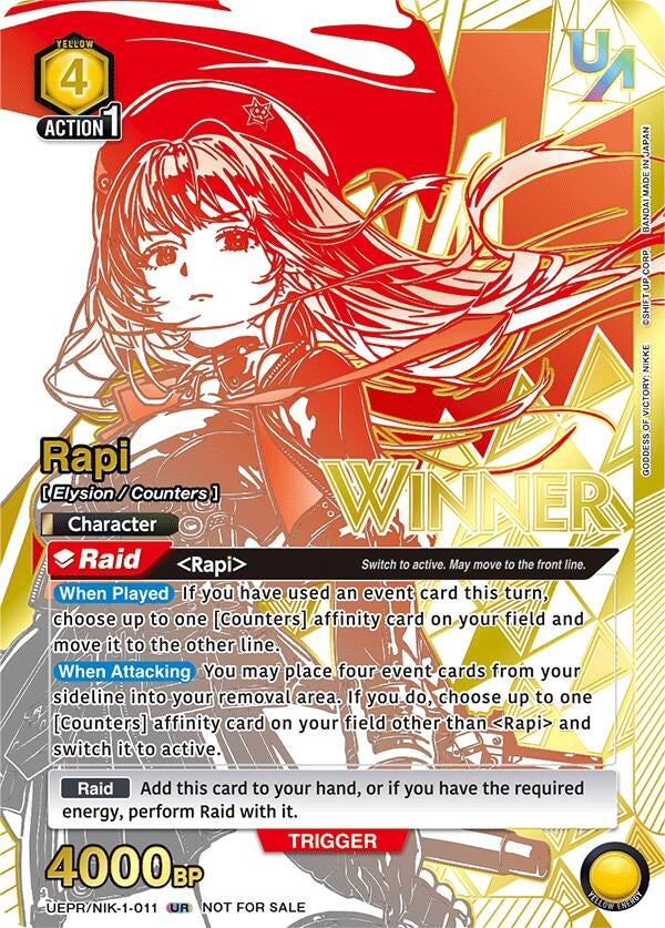 Image for Rapi (011) (Winner) (UEPR/NIK-1-011) - Union Arena