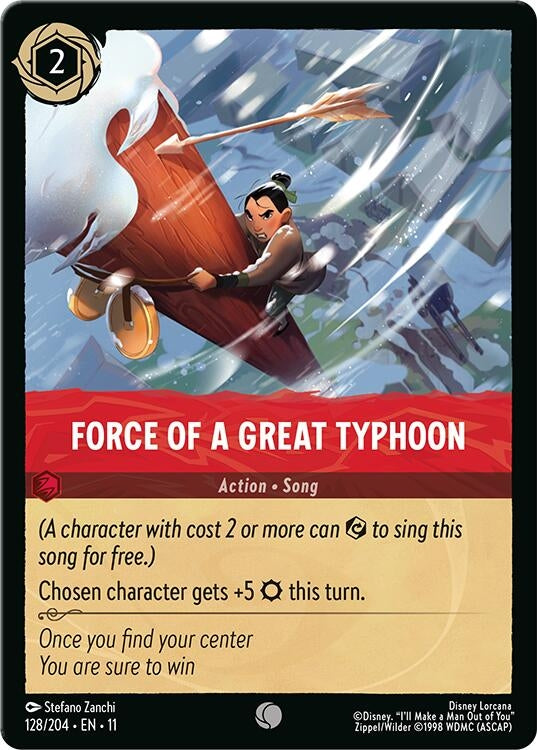 Image for Force of a Great Typhoon (128/204) - Disney Lorcana