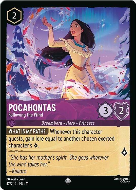 Image for Pocahontas - Following the Wind (42/204) - Disney Lorcana