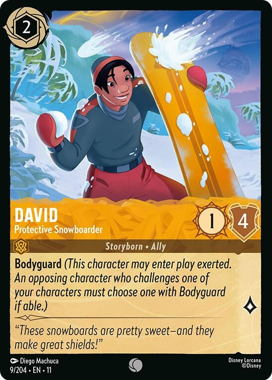 Image for David - Protective Snowboarder (9/204) (Winterspell) - Disney Lorcana