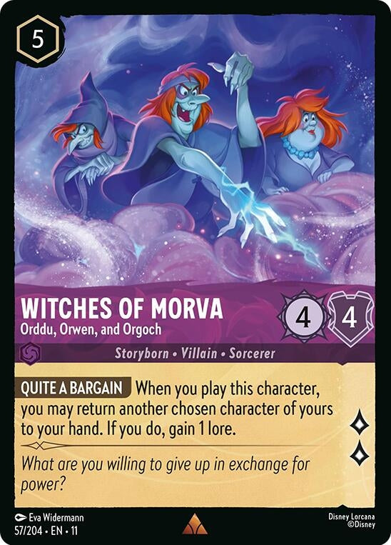 Image for Witches of Morva - Orddu, Orwen, and Orgoch (57/204) (Winterspell) - Disney Lorcana