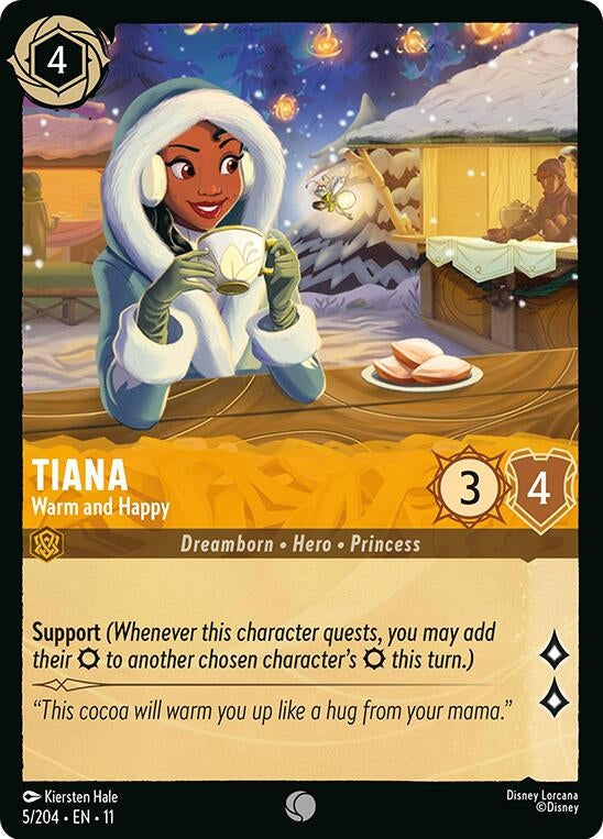 Image for Tiana - Warm and Happy (5/204) (Winterspell) - Disney Lorcana