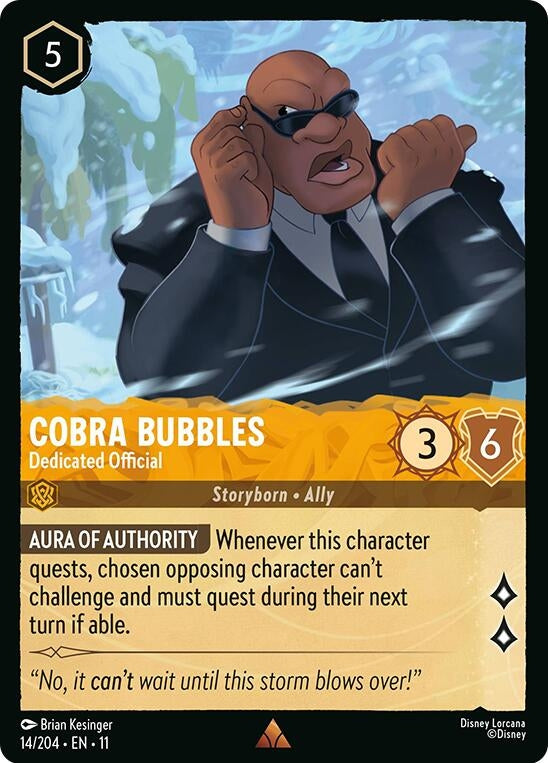 Image for Cobra Bubbles - Dedicated Official (14/204) (Winterspell) - Disney Lorcana