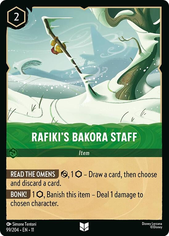 Image for Rafiki's Bakora Staff (99/204) (Winterspell) - Disney Lorcana