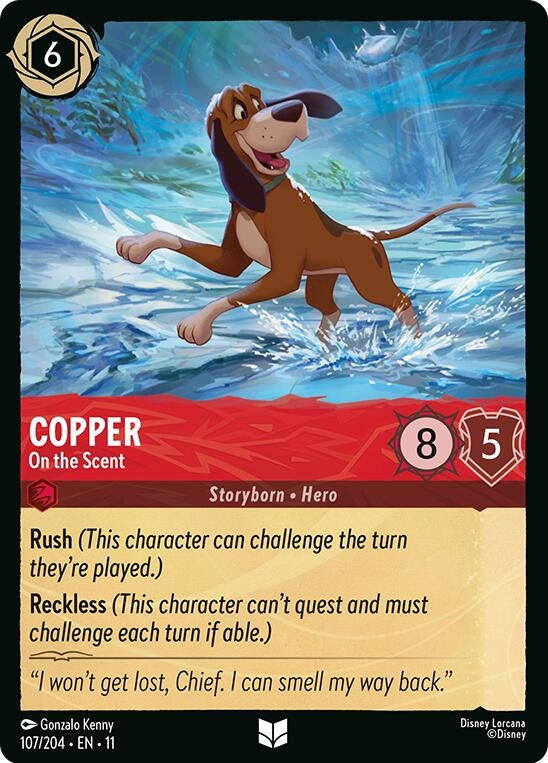 Image for Copper - On the Scent (107/204) (Winterspell) - Disney Lorcana