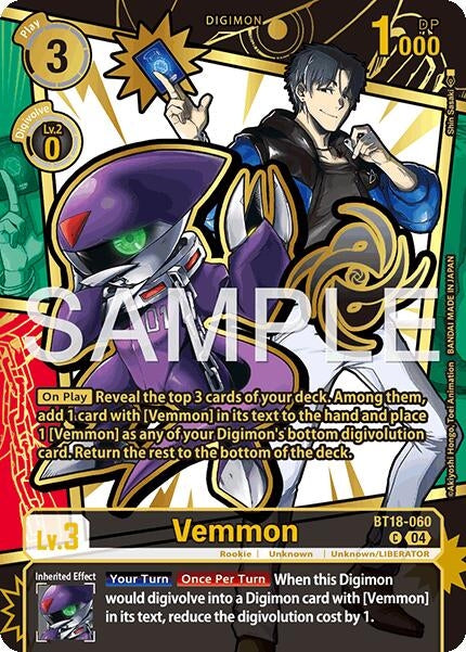 Image for Vemmon (Rare Pull) (BT18-060) (Dawn of Liberator) (EX-11) - Digimon Card Game